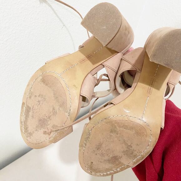 Vince Camuto winola nude lace up block heels size 7.5 - Picture 9 of 10